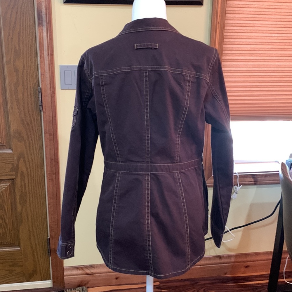 CAbi , Large, chocolate brown snap front jacket - Picture 4 of 10